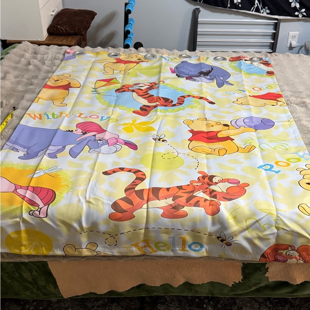 Nursery Window Curtain Disney Vintage Winnie the Pooh Kid Blackout Curtain 50x62 - Picture 2 of 6